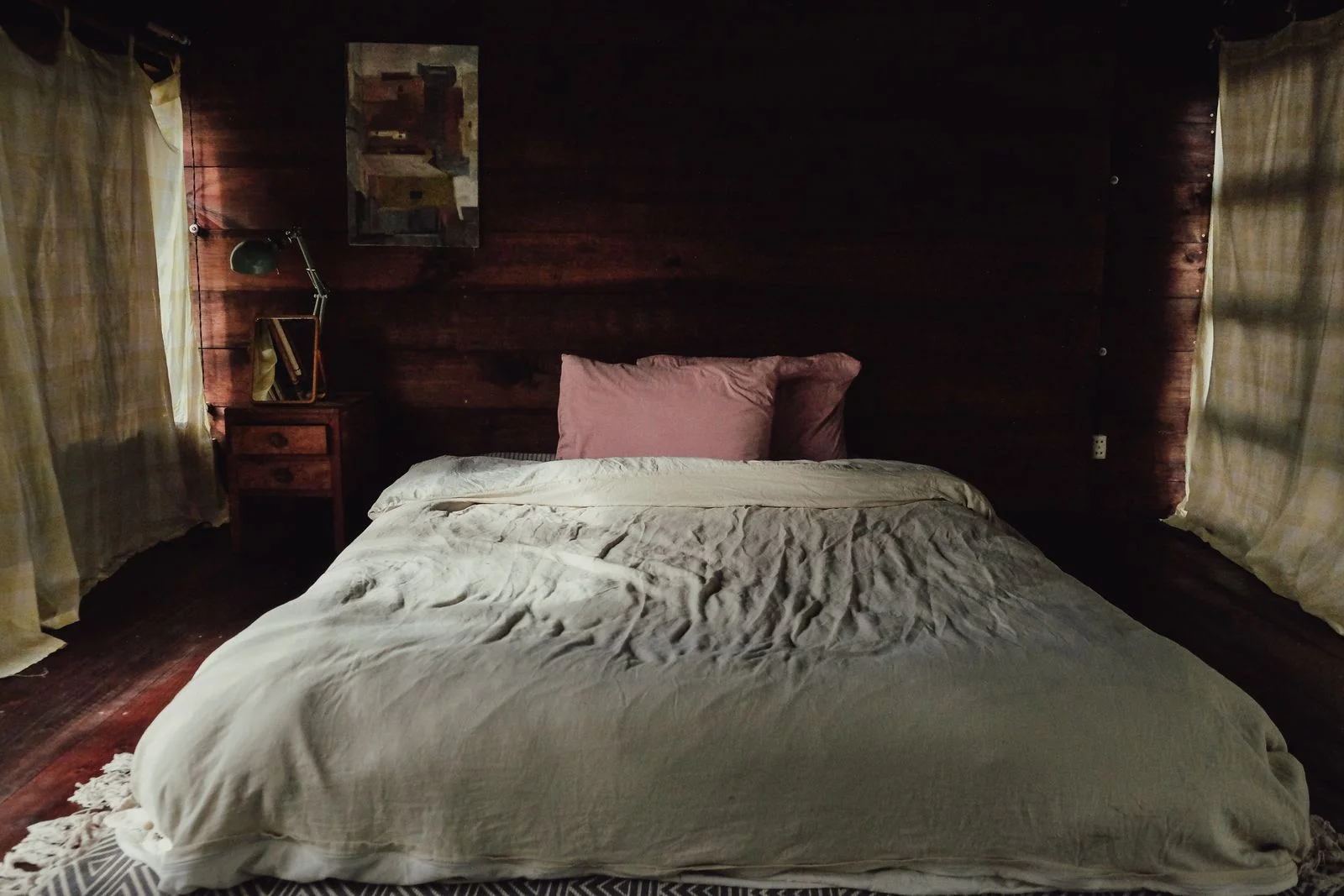 Linen and wood
